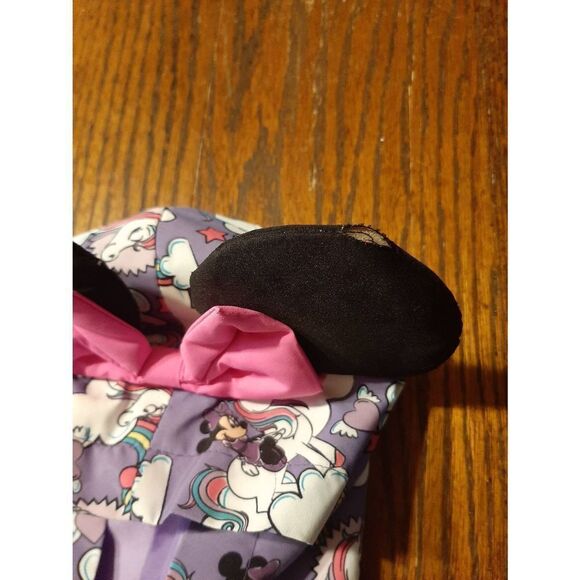Girls Size 4 Disney Store Minnie Mouse Unicorn Packable Hooded Jacket Ears - Picture 7 of 10